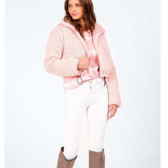 Fluffy cropped faux fur jacket - Picture 3 of 4